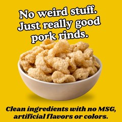 Pork King Good Pork Rinds (Chicharrones) (White Cheddar, 4 Pack)