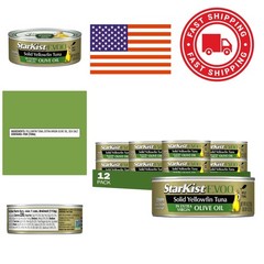 E V O O Solid Yellowfin Tuna in Extra Virgin Olive Oil 4 5 Ounce Can Pack of 12