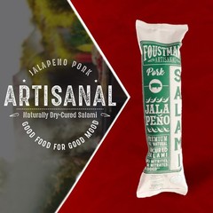 Salami Jalapeno Pork Artisanal, Nitrate-Free, Naturally Cured Lunch Meat, Glu…
