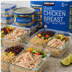 2 Pack Kirkland Signature Chicken Breast 12.5 oz 6 Cans Ready Eat High Protein