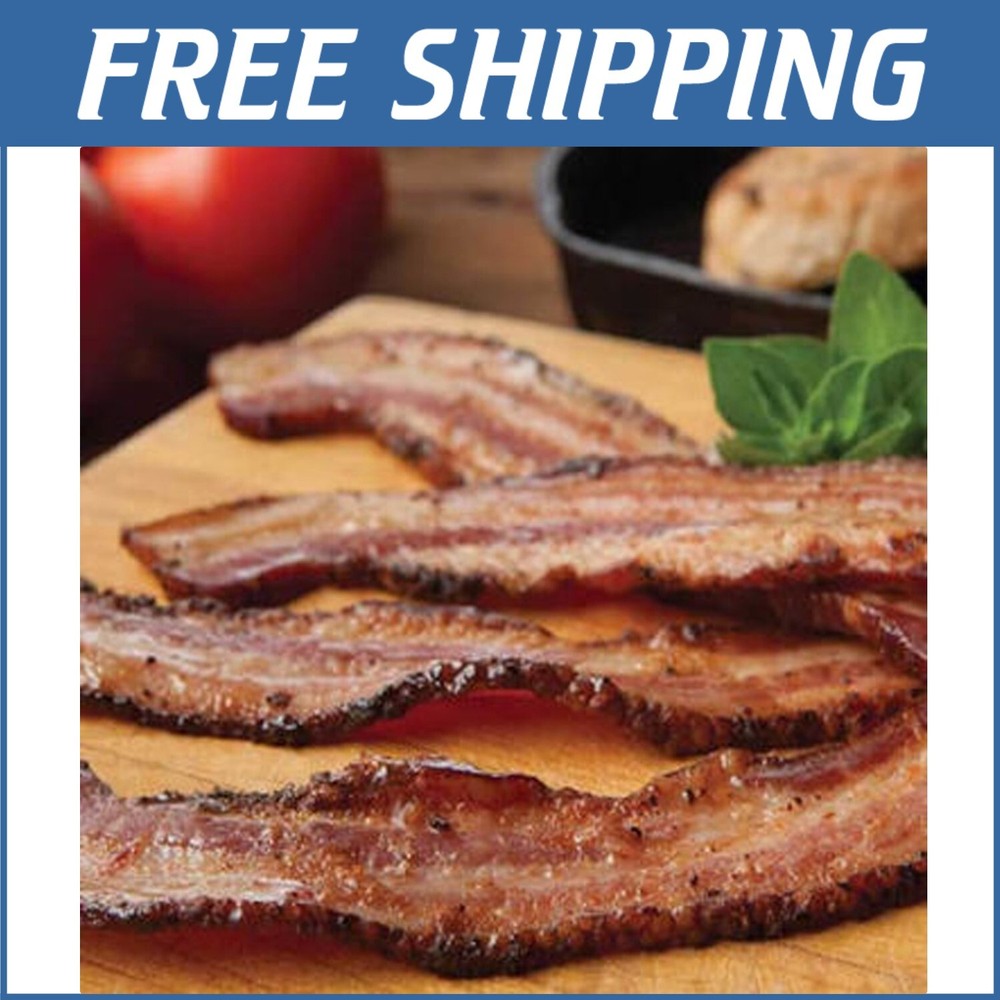 Fully Cooked Thick Cut Bacon – 80 Slices, 10-Year Shelf Life, Ready to Eat/-