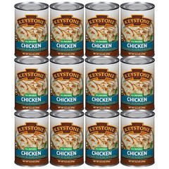 12 Pack Keystone All Natural Lean Meats Chicken Fully Cooked 14.5 oz Cans Canned