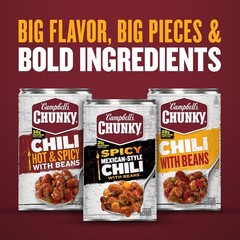 Spicy Beef Chili with Beans by Campbell’s Chunky – 12 Count