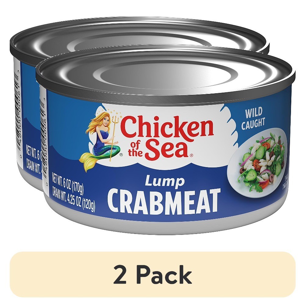 (2 pack) Wild Caught Lump Crabmeat 6 oz