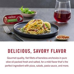Delicious Canned Anchovy Fillets in Olive Oil – 18 Pack for Versatile Cooking