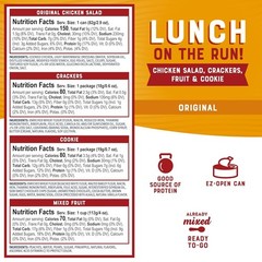 Prepackaged Chicken Salad Kit with Crackers and Fruit 8.2 oz Pack of 4 Ready to