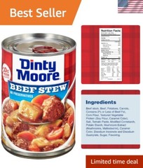 Delicious 15 oz Beef Stew – 12 Pack, Ready-to-Eat with Potatoes & Carrots