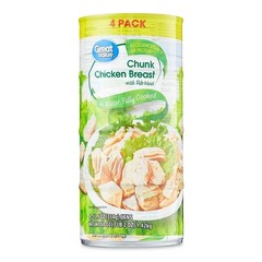 Great Value Chunk Chicken Breast, 12.5 Ounce Can (4 Pack)
