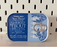 Trader Joe’s Smoked Trout Fillets in Canola Oil 3.9oz (6 Pack) Farm Raised NEW