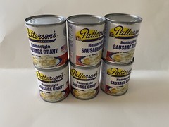 6 Patterson’s Homestyle Sausage Gravy 8 oz Cans Best by 10/24/26 Breakfast