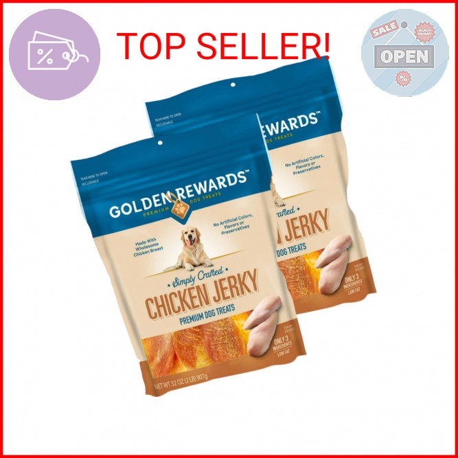 Golden Rewards Chicken Jerky Recipe for Dogs (Made with Real Chicken Breast), 16