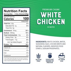 Canned Chicken Breast with 19g Protein – Gluten Free & Keto Friendly
