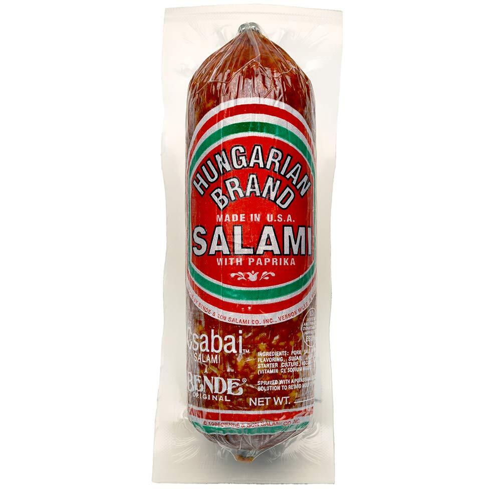 Bende “Csabai” Hungarian Brand Salami with Paprika – Short (approx. 3/4 lb.)