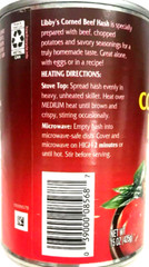 Libby’s Corned Beef Hash 15 oz ( Pack of 12 ) ~ 9/2026