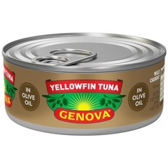 Genova Premium Yellowfin Tuna in Olive Oil, Wild Caught, Solid Light, 5 oz. 8pcs