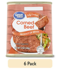 (6 pack) Great Value Corned Beef, 12 oz Can