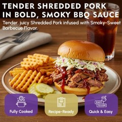 12 Cans – Grandma Werling’s Shredded Seasoned Pork with BBQ Sauce 14.5 Oz Cooked