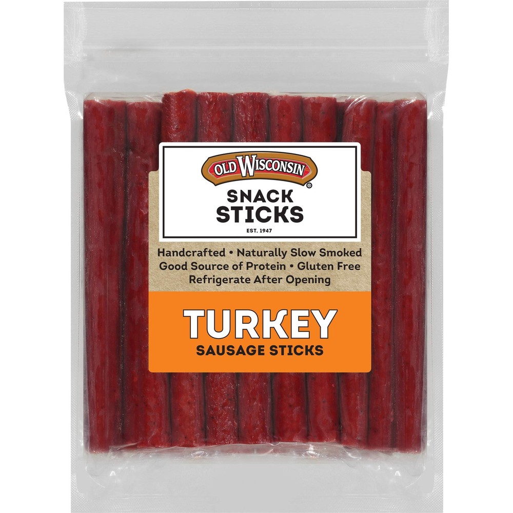 Old Wisconsin Turkey Sausage Snack Sticks, Naturally 1.75 Pound (Pack of 1)