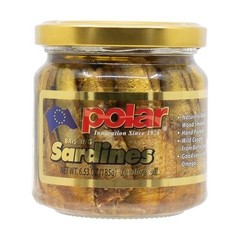 Naturally Alder Wood Smoked Brisling Sardines in Olive Oil 6.5oz Jar
