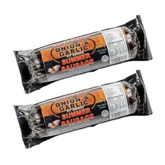 Summer Sausage Onion Garlic from Amish Country Slice and Enjoy Pack of 2
