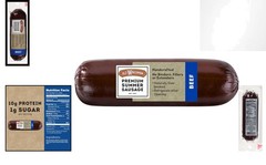 Deliciously Crafted Summer Sausage – 8oz Beef Stick, Gluten Free & High Protein
