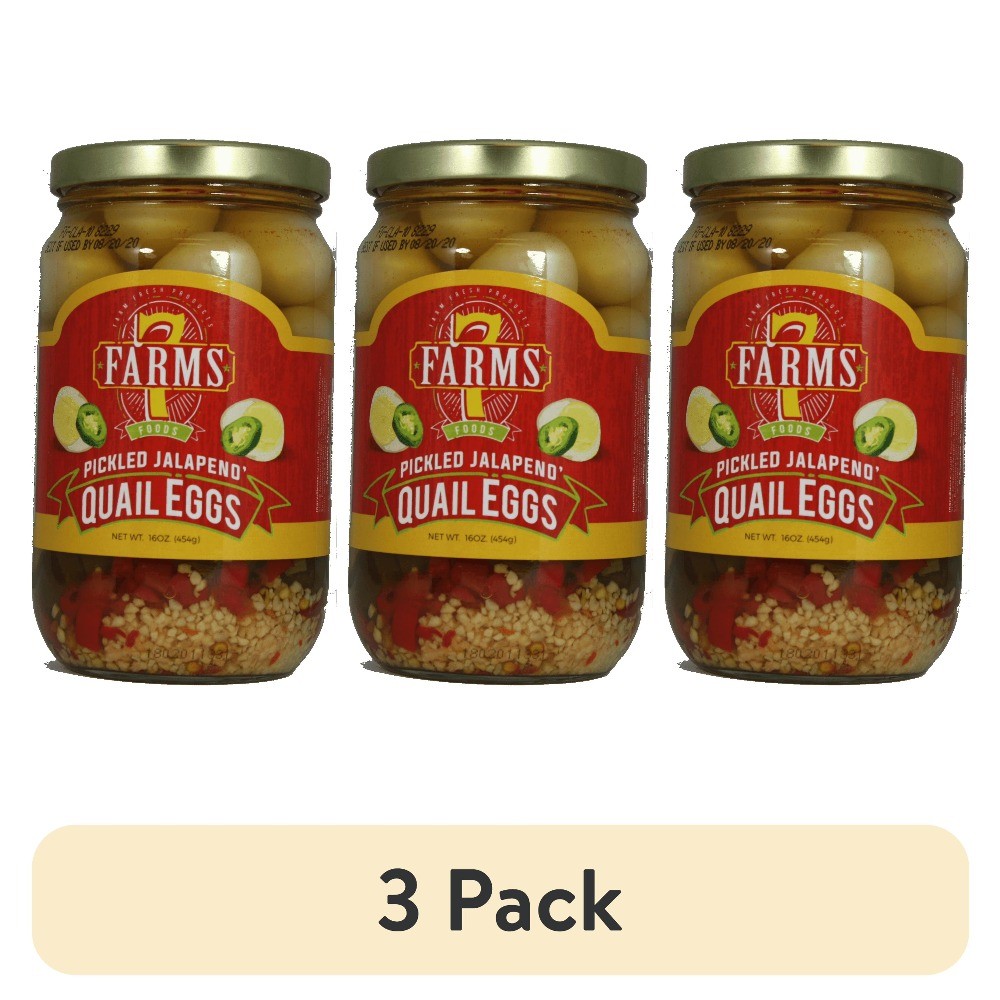 Pickled Jalapeno Quail Eggs 3 Pack Spicy Snack Gourmet Food