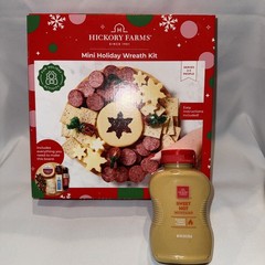 HICKORY FARMS / Super Bowl Party /Family Movie Night Meat & Cheese tray, Mustard