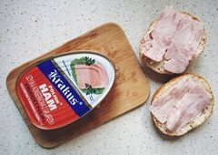 3 x Krakus POLISH HAM Canned Ham with Jelly Tin 3 x 455g / 16.04oz