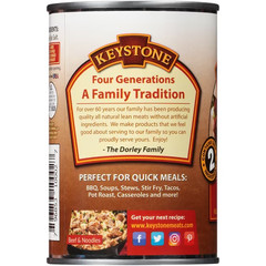Keystone Meats All Natural Beef 3 Cans | Fully Cooked 14.5 oz Canned Meat Bulk