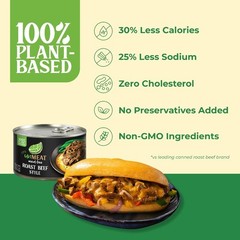 (4 pack) CPG unMEAT Roast Beef Style, 12.7 oz Can,Roast Beef