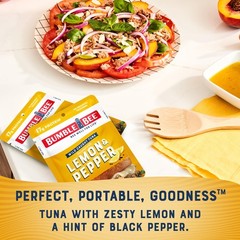 Bumble Bee Lemon & Pepper Tuna Pouch Wild Caught Ready to Eat 2.5oz 12pack