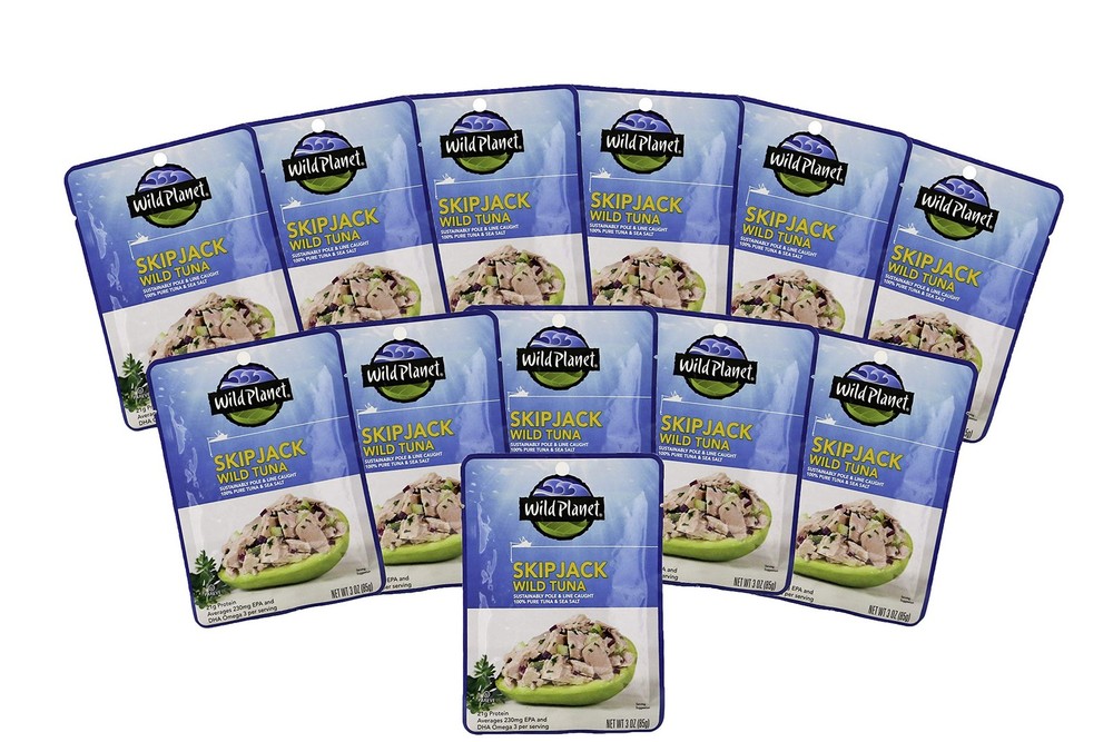 Wild Planet Skipjack Wild Tuna, Sea Salt, Pouch, Keto and Paleo, 3rd Party Me…