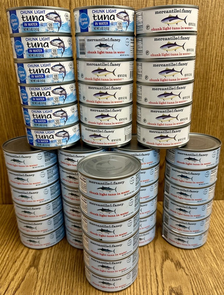 Chunk Light Tuna in Water, 5 Oz Cans (Pack of 24) – Wild Caught BB 11/2027+