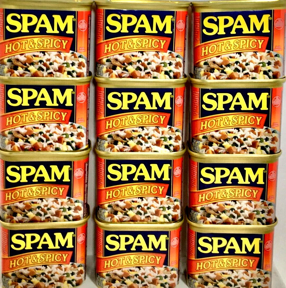 Spam Hot & Spicy Luncheon Meat 12 oz ( Pack of 12 )