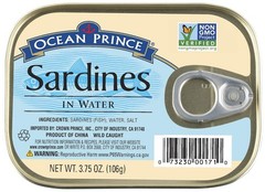 Ocean Prince Sardines: Mild Flavor, Omega-3 Bonanza – 3.75oz Cans Pack of 12