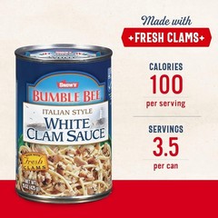 Snow’s Italian Style White Clam Sauce, 15 oz Can – Made with Fresh Clams, Gar…