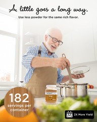 Bouillon Powder – Rich, Concentrated, & Less Sodium Beef Bouillon – Easy to U…