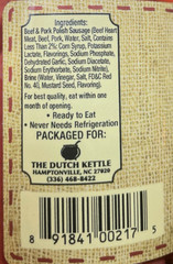 The Dutch Kettle Smoked Pickled Polish Sausage Amish | 2/8 OZ Jars | 2-Pack