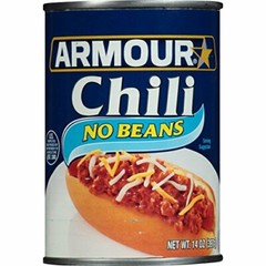 Armour Star Chili No Beans, 14 oz [12-Cans]