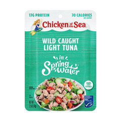 Wild Caught Light Tuna in Spring Water, 2.5 Ounce Packets, 12-Count – High Prote