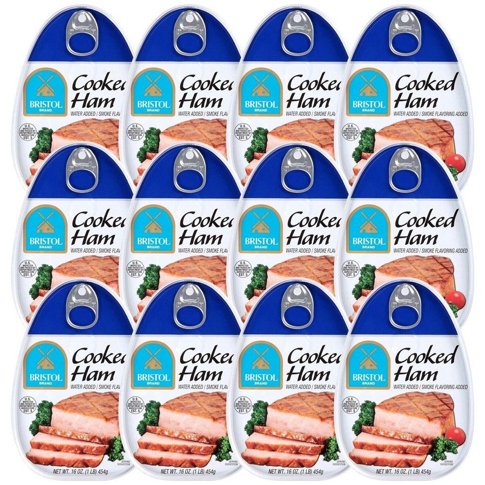 Bristol Smoke Flavor Cooked Ham 16 oz ( Pack of 12 )~ Exp 3/07/2029