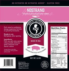 NDUJA ARTISANS Nostrano (Pink pepper salami) 5.5 Oz – Pack of 1
