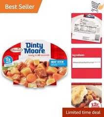 Beef Stew Canned Meal Hearty Meaty Vegetable 9 Ounce Pack of 6