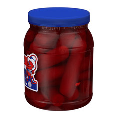 Big John’s Ready To Eat Red Hots Pickled Sausage 32oz Jar Protein 10g Delicious