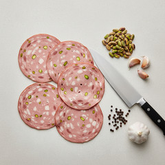 Ferrarini Mortadella with Pistachios (10-12lb) – Authentic Italian Meat Imported