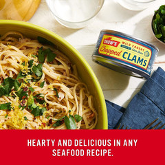 Wild Caught Chopped Clams Canned, 6.5 Oz Can (Pack of 12) – 5G Protein per Servi