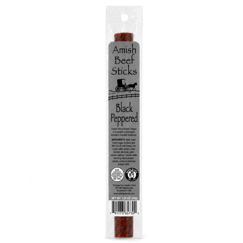 12x Amish Black Peppered Beef Sticks Spice Seasoning Cooking Kitchen Bulk 1oz