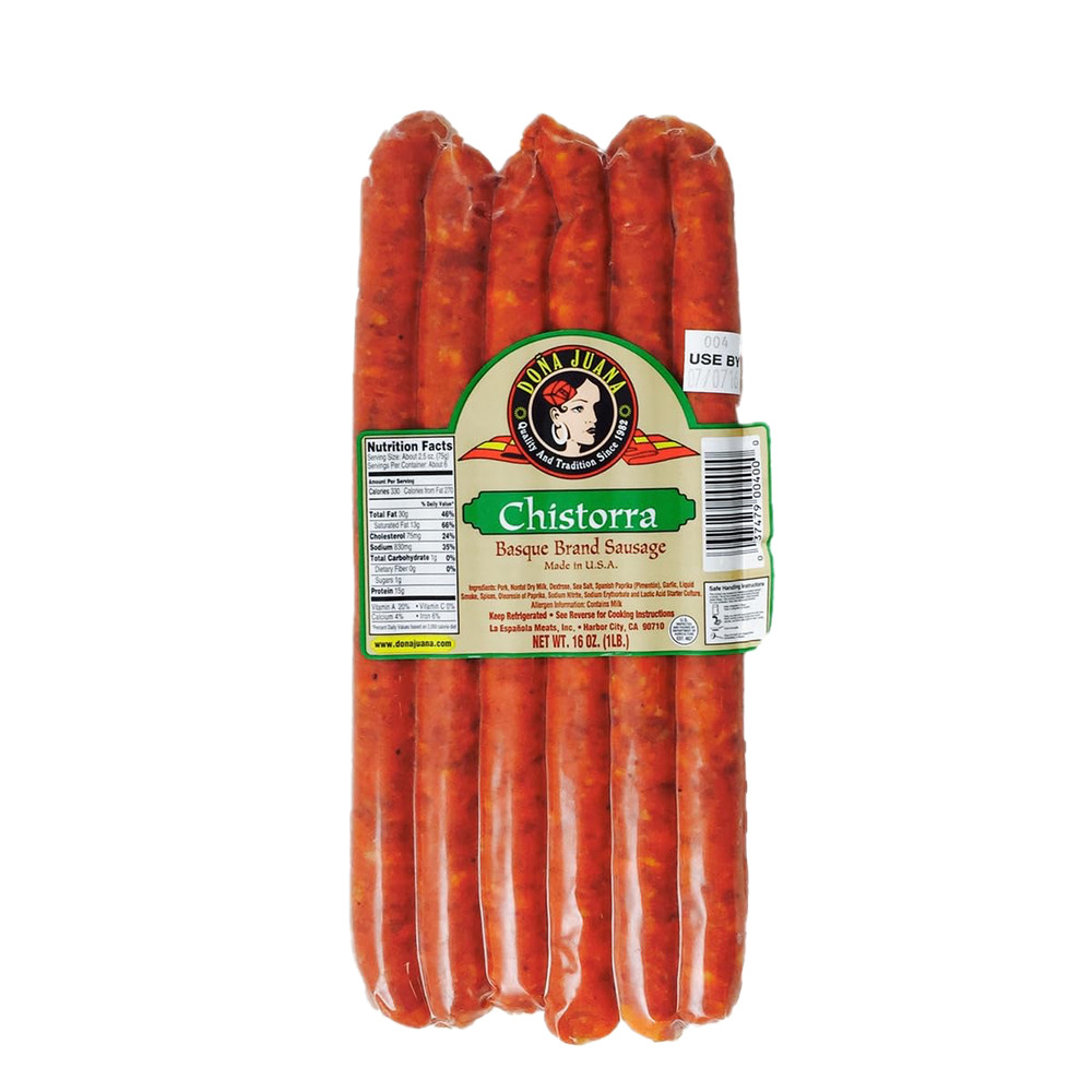 Spanish Chistorra Sausage – Chistorra Española Doña Juana 16 oz
