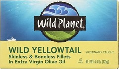 Wild Planet Wild Yellowtail Fillets in Organic Extra Virgin Olive Oil, 4.4 Ounce