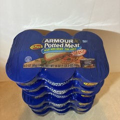 Lot Of (6) 6-Packs- Armour Potted Meat Chicken/Pork, 3 oz., 6 Per Pkg Prepper